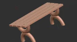 PARK BENCH 3D print model