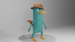 Perry The Platypus Low-poly 3D model