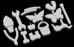 pieces for "Operation" game (Allegro chirurgo)