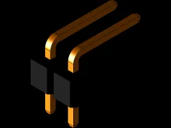 pin header right - Male - 2.54mm - 1 row