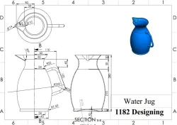 plastic water jug in Solidworks
