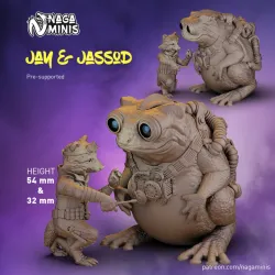 (Pre-supported) Raccoon Artificer and Giant Frog Golem