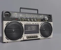 Retro Boom Box Ghetto Blaster 3D model