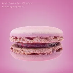 Rose Macaron and Sea salt caramel Macaron 3D print model