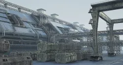 scifi factory 3D model
