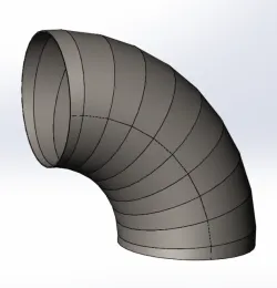 Sheet metal elbow