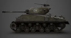 sherman M4 Low-poly 3D model