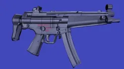 shot automatic machine gun game ready Low-poly 3D model