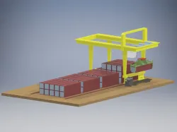 Simulación Grúa Portico (Inventor Studio)