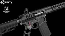 Skeletonized AR-15 Low-poly 3D model