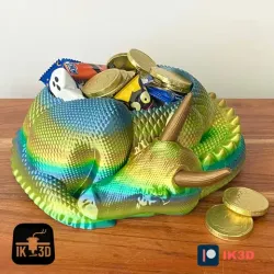 Sleepy Dragon Candy Bowl / Planter / No Supports