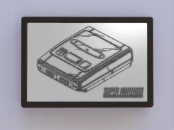 SNES (EU) / Super Famicom Console  Patent Art w Logo