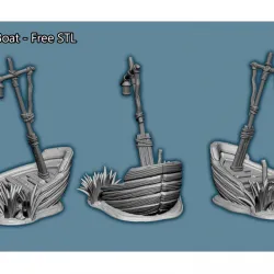 Sunken Boat - FREE STL
