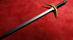 sword gold Low-poly 3D model