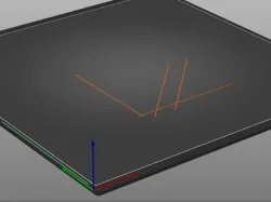Tactile image: parallel lines