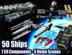 The Big Spaceship Builder Low-poly 3D model