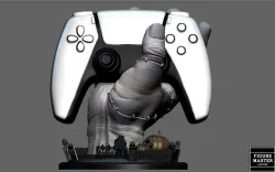 THE THING PS4 PS5 CONTROLLER HOLDER WEDNESDAY ADDAMS 3D PRINT 3D print model