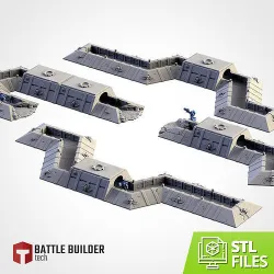 TRENCHES stl files for battle builder 3D print model
