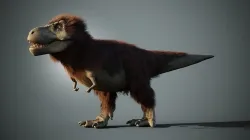 Tyrannosaurus Rex with feathers Low-poly 3D model