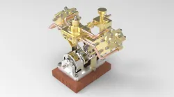 V-SHAPED DOUBLE ACTING STEAM ENGINE