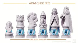 WESM CHESS MEDIEVAL PACK -LUXO 3D print model 3D print model