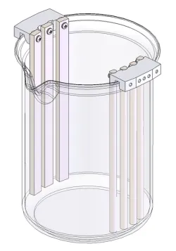 1000mL Glass Beaker w Anodes