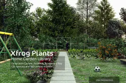 2020 XfrogPlants Home Garden Library  3D model