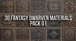 30 Medieval Fantasy Dwarven Elf Seamless PBR Textures Pack 01 Texture