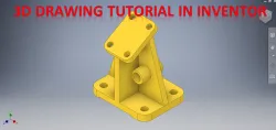 3d Drawing Tutorial in Autodesk Inventor || Inventor Drawing Tutorials || Autodesk Inventor Drawing