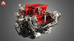 488 GTB Engine - V8 Twin Turbo Engine  3D model
