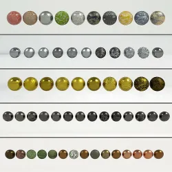 60 Metal Materials for Cinema4d Octane Render Texture