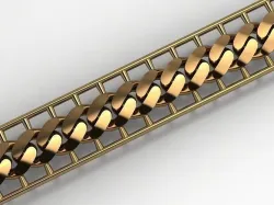 7MM Fusion Cuban Link Chain Bracelet 3D print model