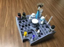 Acrylic paint corner stand 3D print model 3D print model