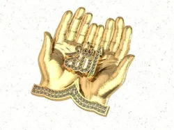ALLAH Name Pendent 3D model