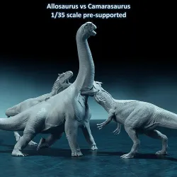 Allosaurus vs Camarasaurus 1-35 scale pre-supported  3D print model