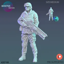 Army Soldier / Space Officer / Cyberpunk Warrior / Cosmic Invasion / Trooper Attack / Sci-Fi Encounter