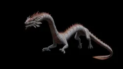 Asian Serpent Dragon Low-poly 3D model