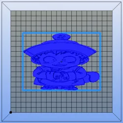 bas-relief-dragon-ball-four-chibi-sangohan-9-anime-manga-3-bois