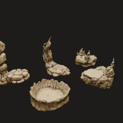 Bases for lava, volcanic or cavern