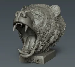 Bear Head 3D print model