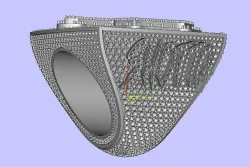 Bling The Eye SHOTTA Pave Set Diamond Ring  3D print model