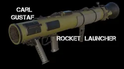 Carl Gustaf Rocket Launcher Low-poly 3D model