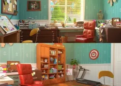 Cartoon Study Room 3D model