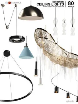 Ceiling Lights Collection - 80 models 3D model