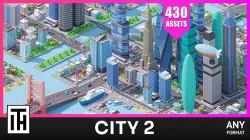 City 2 - Asset Pack by ithappy Low-poly 3D model