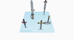 open nature wood sword storage collection of 6 sword 3D Models | Page 1 ...