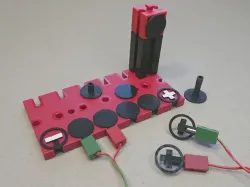 Conductive touch buttons for fischertechnik