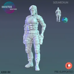 Coordination Officer / Female Space Soldier / Cyberpunk Warrior / Invasion Army / Trooper Attack / Sci-Fi Encounter