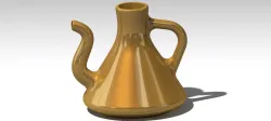 Copper coffee pitcher