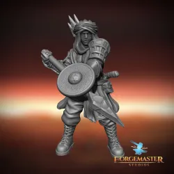 Crimson Targe Spear Pose 01